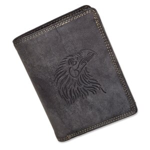 Wallet made from real leather with eagle motif