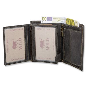 Wallet made from real leather with eagle motif