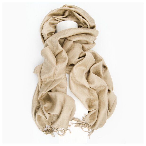 fine scarf, long scarf, tassels, paisley pattern