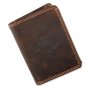 High quality wallet made from real leather with cowboy motif mushroom