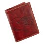 Tillberg Men wallet real leather 13 cm x 10 cm x 2 cm red