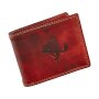 High quality wallet made from real leather with cowboy motif red