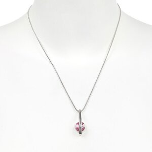 Tillberg Damen Halskette mit Anh&auml;nger und Swarovski Stein 41 cm hell rosa