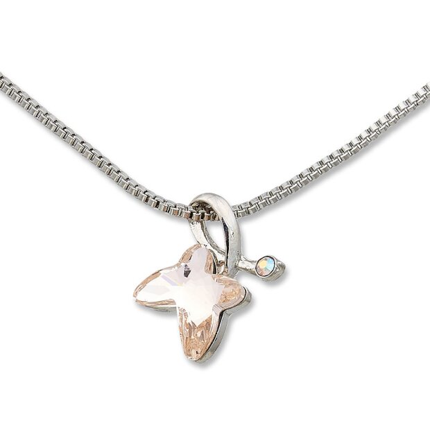 Tillberg necklace with Swarovski stone as a butterfly, apricot 029-06-43