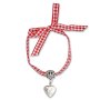 Edelweiss Trachten fabric bracelet, red, with heart...