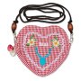 Edelweiss traditional bag, black, heart shape, mouse, deer head
