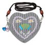 Edelweiss traditional costume bag, heart shape, sparrow,...