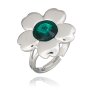 Ring mit Swarovski stein in Emerald