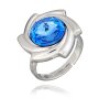 Ring mit Swarovski stein in Sapphire 008-02-10