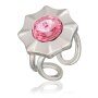 Ring mit Swarovski Stein in Rosa 008-02-34