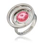 Ring mit Swarovski Stein in Rosa 008-02-42