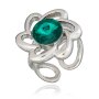 Ring mit Swarovski Stein in Emerald 008-02-08