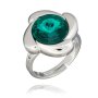 Ring mit Swarovski Stein in Emerald 008-03-06