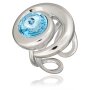 Ring mit Swarovski Stein in Aquamarine 008-03-35
