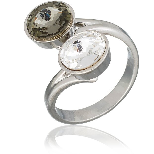 Ring mit Swarovski Steinen Black Diamond 008-03-44