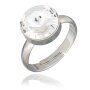 Ring mit Swarovski Stein in Crystal silber 008-03-22