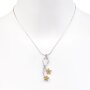Womens necklace from Tillberg with Swarovski stones, star, bow, topaz, rhodium-plated