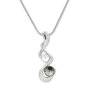 Tillberg ladies necklace with Swarovski stones silver-plated rhodium-plated 42 cm