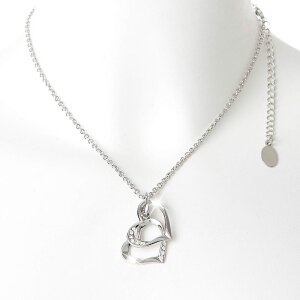 Tillberg Damen Halskette mit zwei Herz-Anh&auml;ngern Swarovski Steinen 38 cm  029-07-15 029-07-15