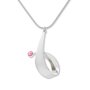 Elegant ladies necklace, Tillberg, with Swarovski stone, special, pink