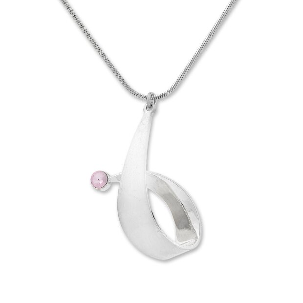 Elegant ladies necklace, Tillberg, with Swarovski stone, special, h.pink