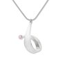 Elegant ladies necklace, Tillberg, with Swarovski stone, special, h.pink