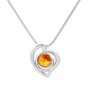 Tillberg ladies necklace pendant with Swarovski stones heart motif silver-plated