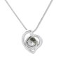 Tillberg ladies necklace pendant with Swarovski stones heart motif silver-plated
