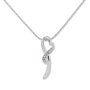 Stylish Tillberg chain with Swarovski stones and heart pendant, amethyst 029-07-23