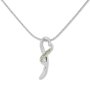 Stylish Tillberg chain with Swarovski stones and heart pendant, Peridot 029-07-22