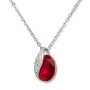 Fashionable Tillberg necklace, with Swarovski stones, rhodium-plated, red 029-02-40