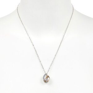 Modische Tillberg Halskette,mit Swarovski steinen,oval,champagner 029-02-39