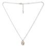 Fashionable Tillberg necklace, with Swarovski stones, oval, champagne 029-02-39