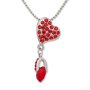 Tillberg ladies chain with Swarovski stones with heart pendant 47 cm 029-05-14