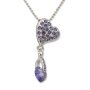 Tillberg ladies chain with Swarovski stones with heart pendant 47 cm 029-05-13