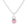 Elegant ladies necklace, Tillberg, with Swarovski stone, drops, pink