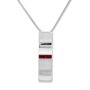 Tillberg chain with Swarovski stones, shiny and matt, silver-plated, rhodium-plated, red 029-06-30