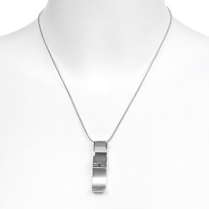 Tillberg chain with Swarovski stones, shiny and matt, silver-plated, rhodium-plated, anthracite gray 029-06-29