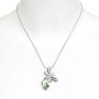 Tillberg necklace with large dragonfly and Swarovski stones, playful, crystal / peridot 029-06-02