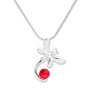 Tillberg necklace with large dragonfly and Swarovski stones, playful, Crystal / Lt.Siam 029-06-08