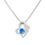 Tillberg chain with heart pendant, Swarovski stone and bee, Sapphire 029-06-17