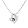 Tillberg chain with heart pendant, Swarovski stone and bee, Black Diamond 029-06-12