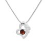 Tillberg chain with heart pendant, Swarovski stone and bee, Smokd Topaz 029-06-11
