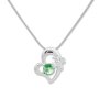 Tillberg chain with heart pendant, Swarovski stone and bee, Peridot 029-06-14