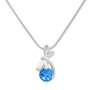 Tillberg ladies necklace with Swarovski stone and small dragonfly, Sapphire 029-05-31