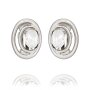 Tillberg ladies ear clip earrings with Swarovski stone oval double row amethyst 032-10-15