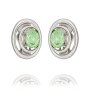 Tillberg ladies ear clips earring with Swarovski stone oval double row Amethyst 032-10-10
