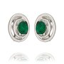 Tillberg ladies ear clips earring with Swarovski stone oval double row amethyst 032-10-11