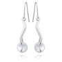 Beautiful earrings, Tillberg with Swarovski stone, silver-plated, crystal 032-11-08