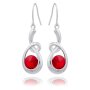 Beautiful Tillberg earrings, with Swarovski stone, silver-plated, rhodium-plated, red 032-03-03